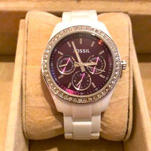 Fossil White Watch